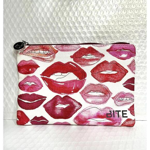 Bite Beauty Handbags - Bite Beauty Makeup Cosmetic Pouch Clutch Bag Case 8.5"x6" Lip Design